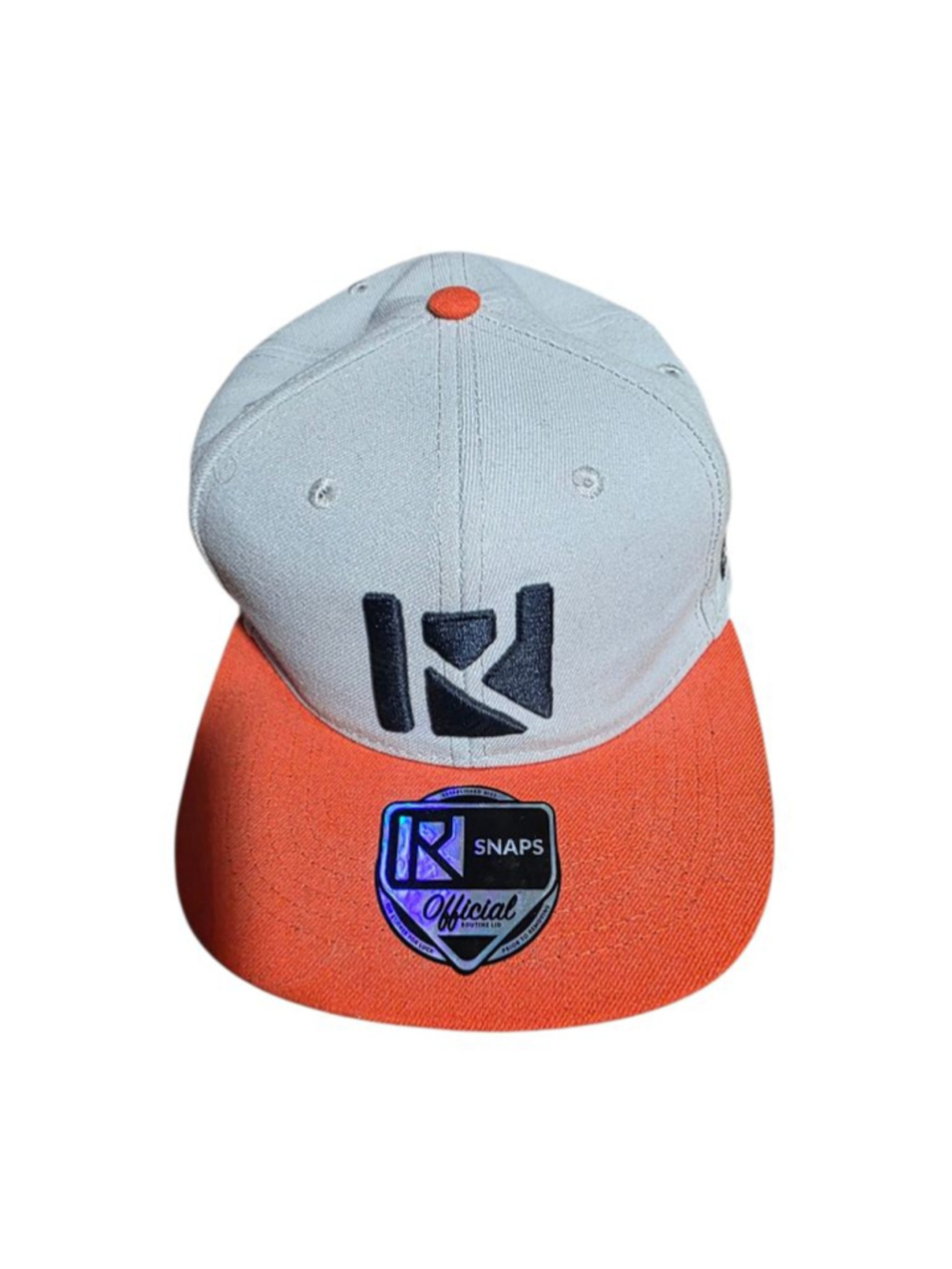 Men's Routine Gray Orange Baseball Cap One Size